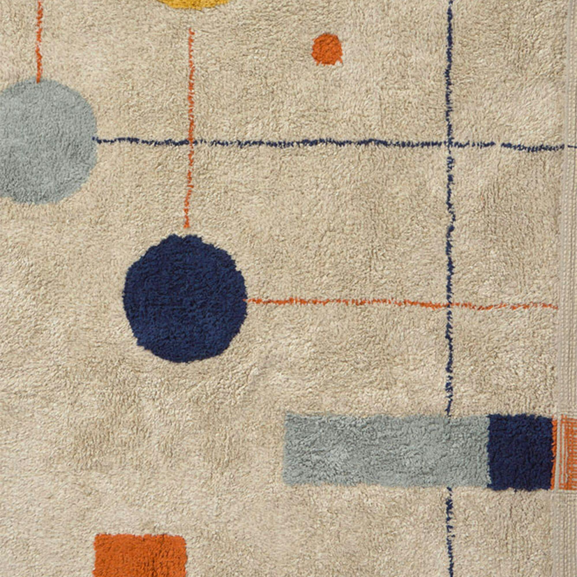 Washable Rug Geometrical Shapes, Beige