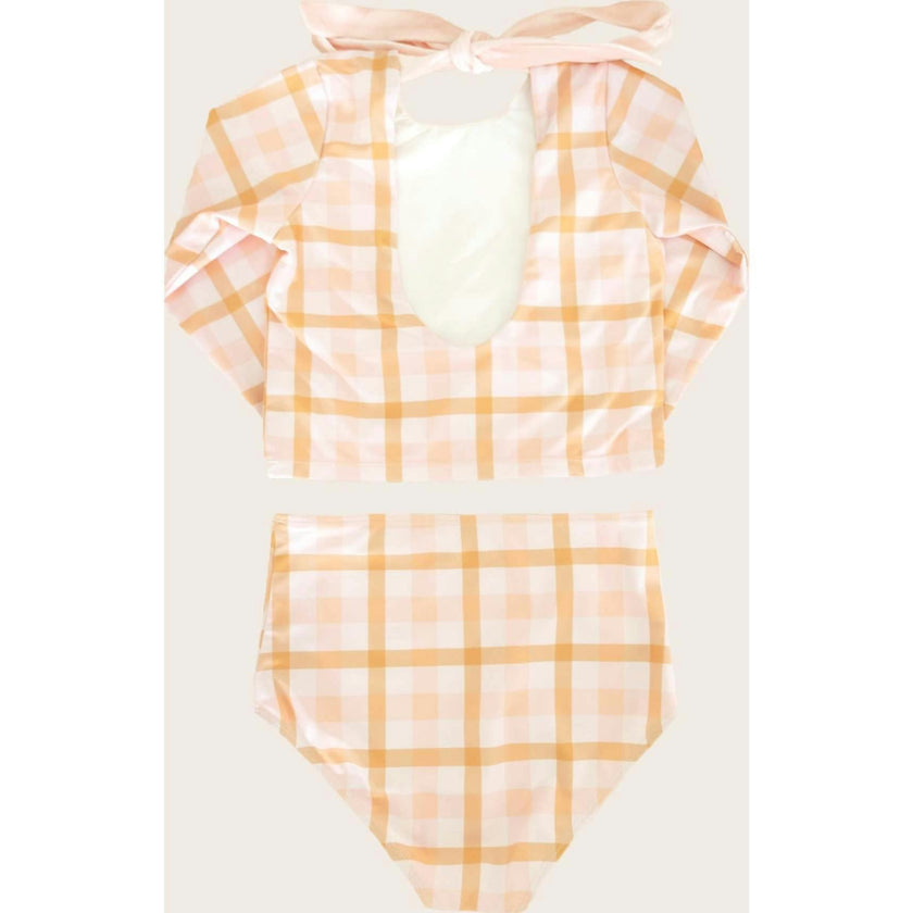 Sunkissed Plaid Two Piece Long Sleeve