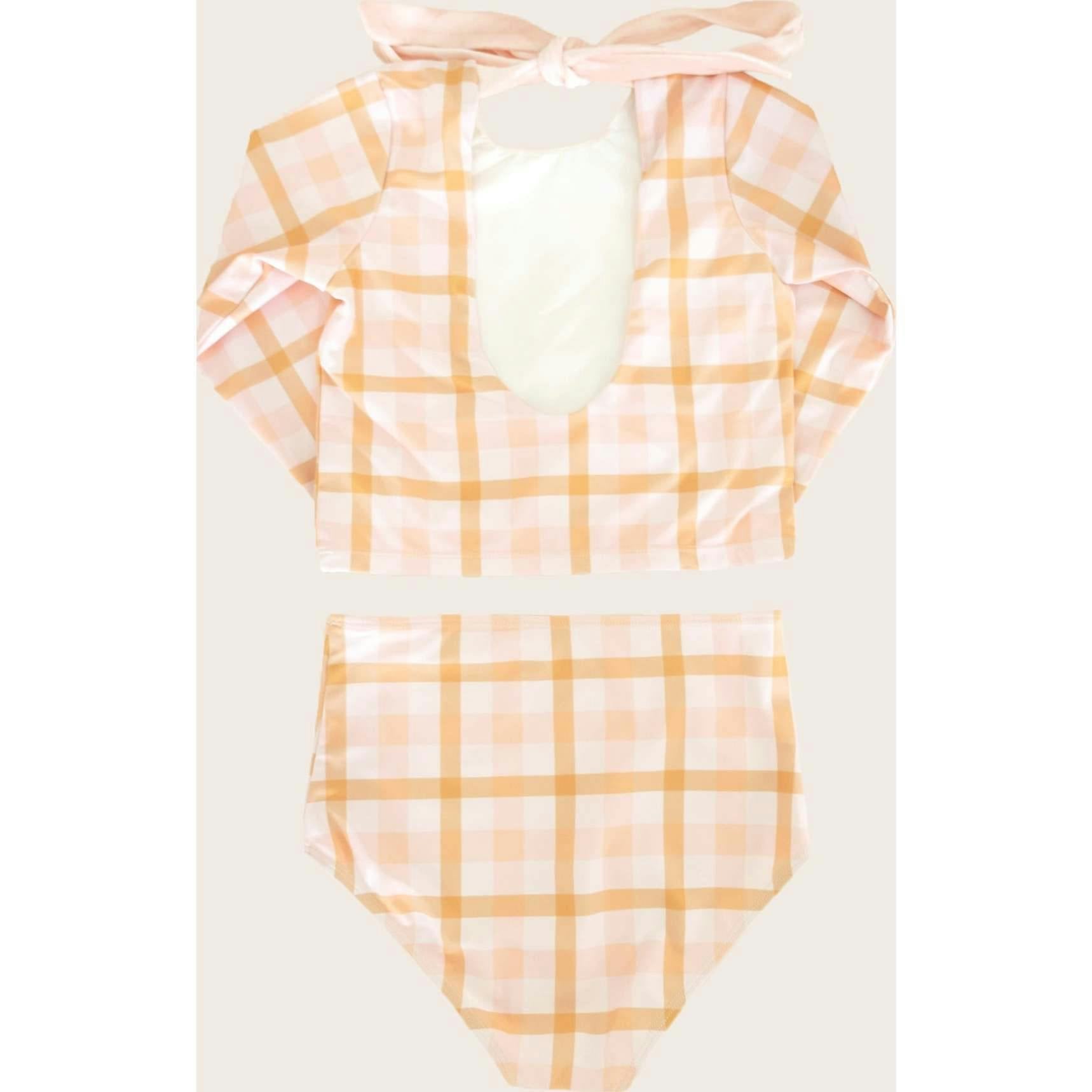 Sunkissed Plaid Two Piece Long Sleeve
