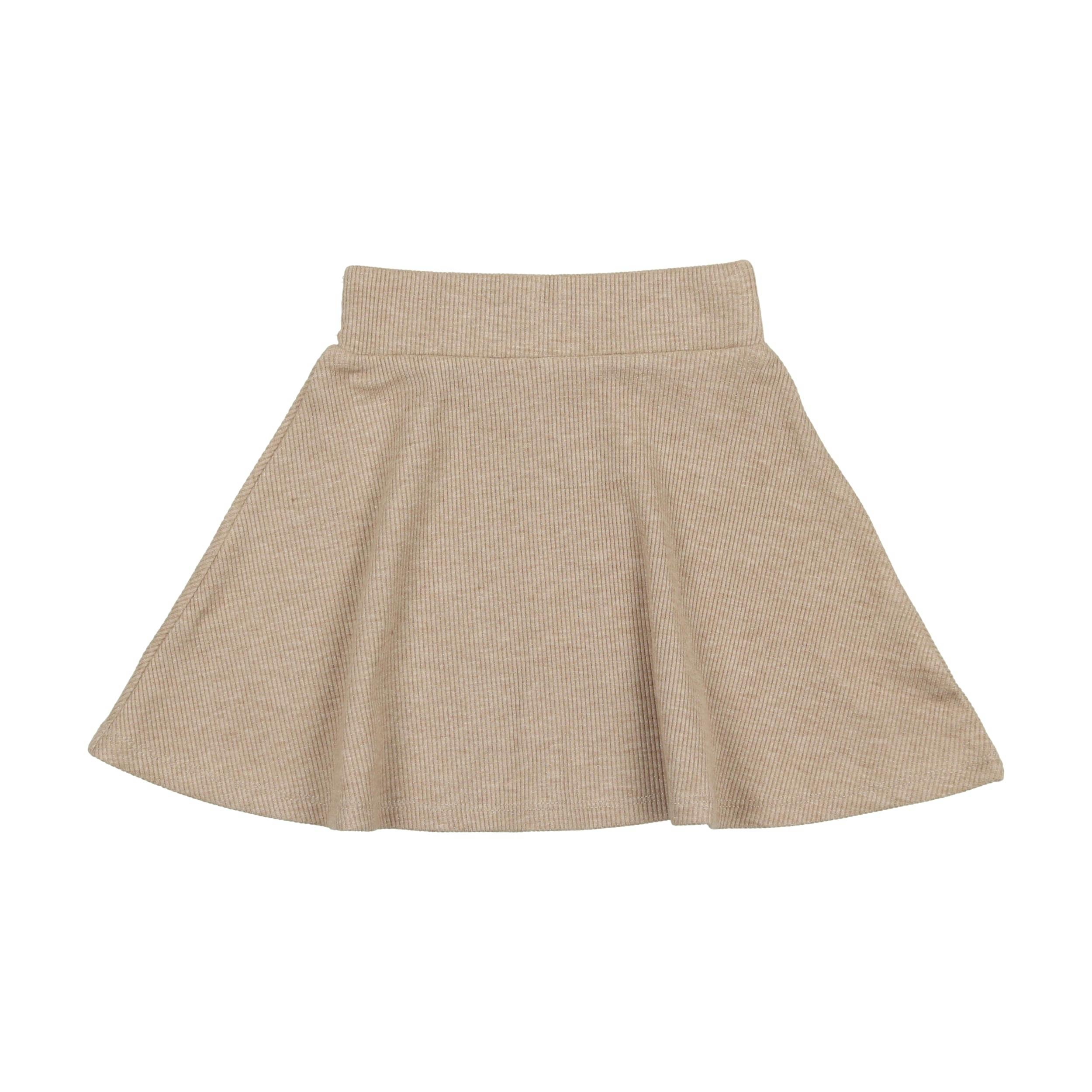 Soft Ribbed A-Line Short Skirt