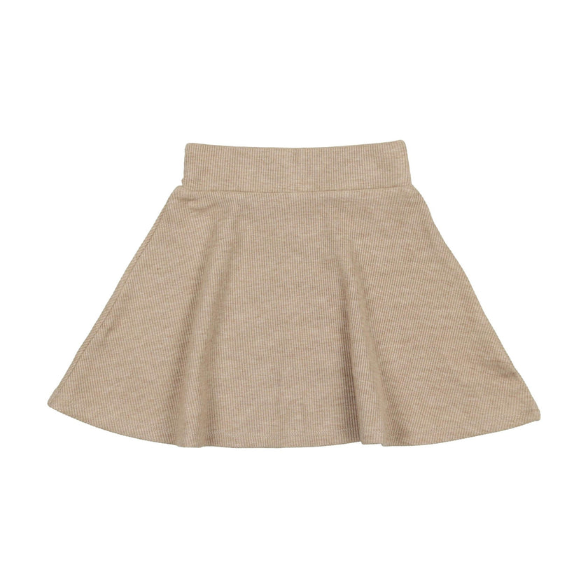 Soft Ribbed A-Line Short Skirt