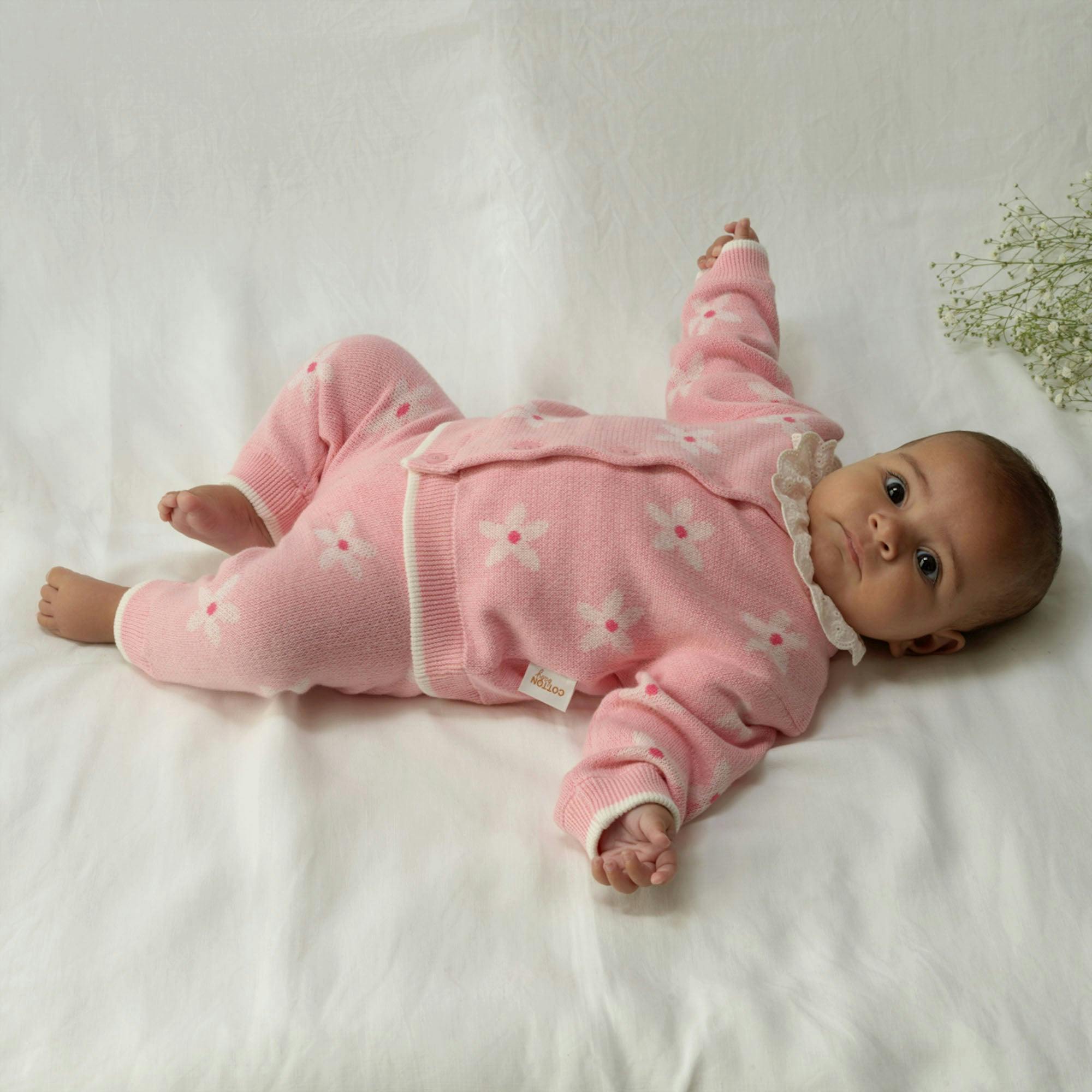 Daisy Knit Cardigan and Leggings Set
