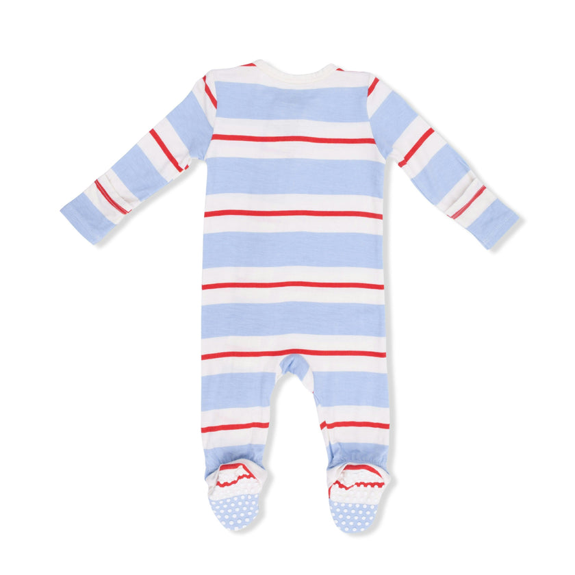 Preppy Rugby - 2 Way Zipper Footie