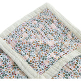 Cotton Muslin Quilted Throw - Pressed Petals