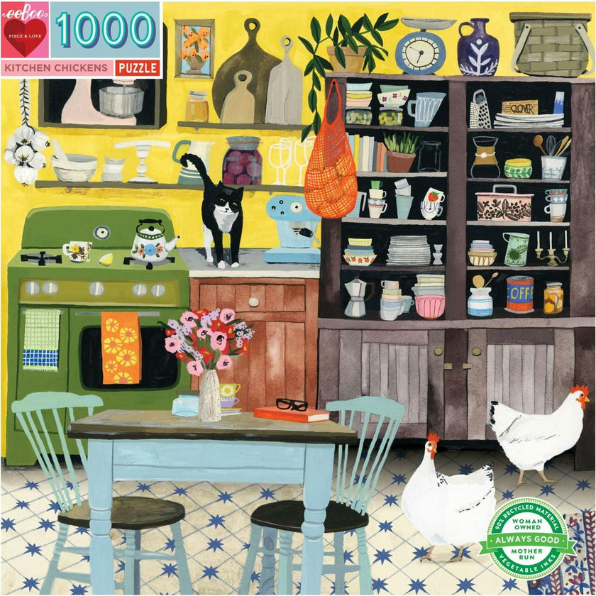 Piece and Love Kitchen Chickens Jigsaw Puzzle