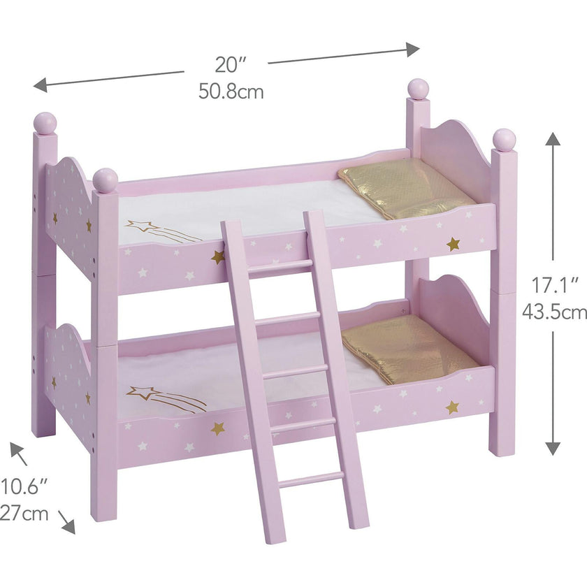 Olivia'S Little World 18" Doll Wooden Convertible Bunk Bed