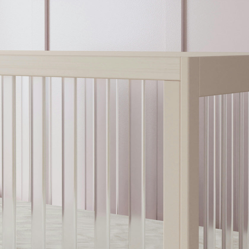 Babyletto Harlow Acrylic 3-in-1 Convertible Crib with Toddler Bed Conversion Kit