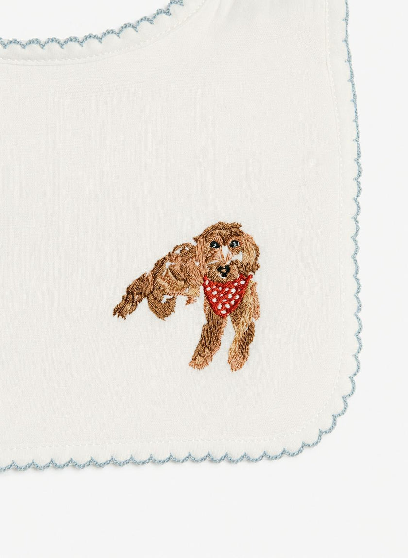 Classic Bib - Embroidered Dog