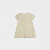 Elsa Baby Dress Short Sleeve, Off-White Hearts
