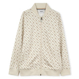 Sand Logo Pattern Bomber Jacket
