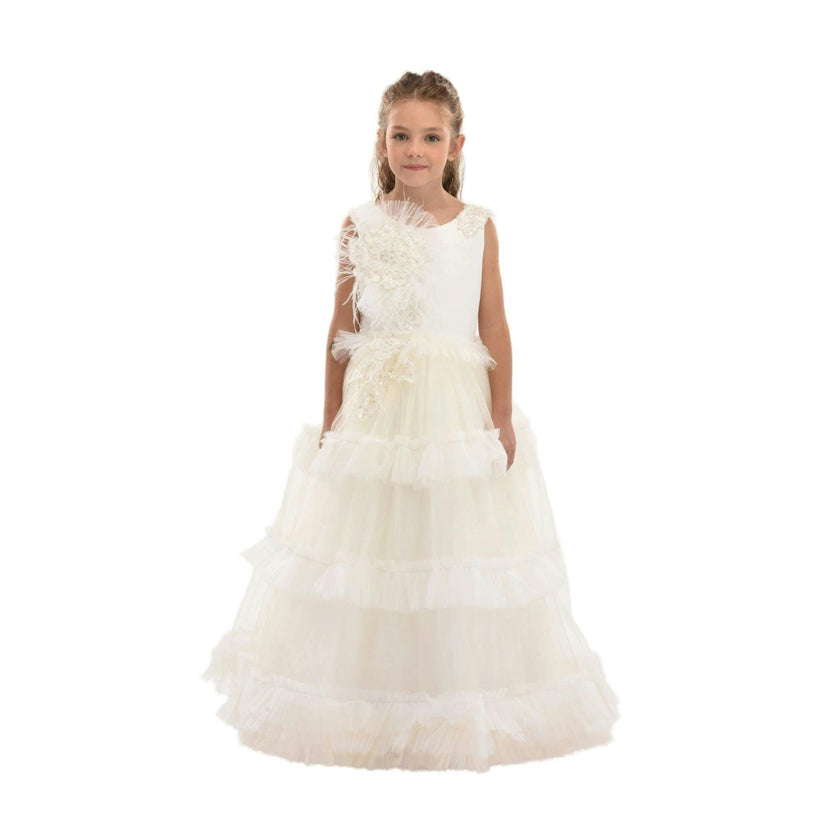 Off White Jasmine Tulle Dress