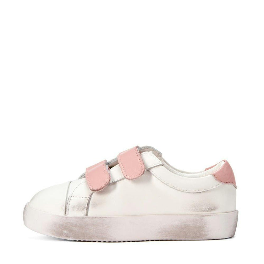 Maeve Old School Double Velcro Strap Leather Sneakers