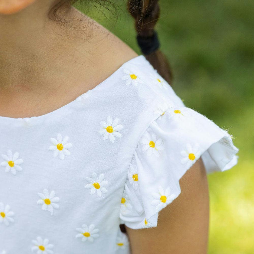 Embroidered Daisy Dress