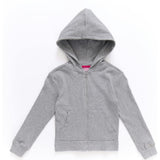 Girls Rib Hoodie in Collegiate Gray