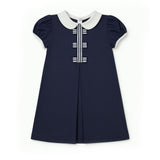 Knit Dress With Stripe Ribbon Bows