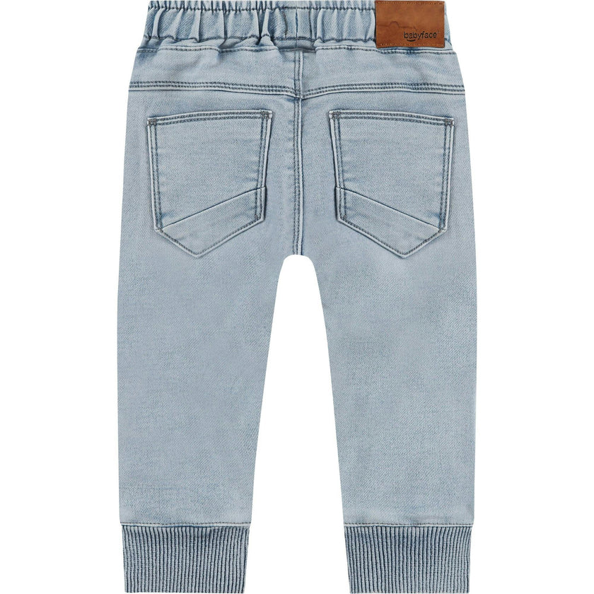Jogger Style Cinched Waist Cuffed Jeans