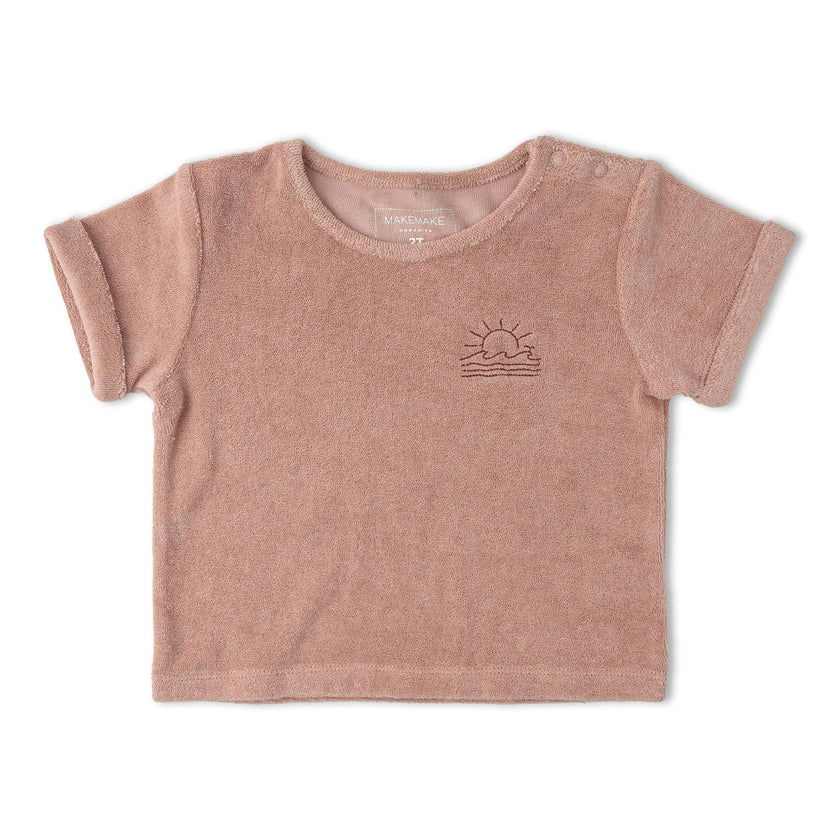 Organic Terry Tee & Shorts Set - Clay