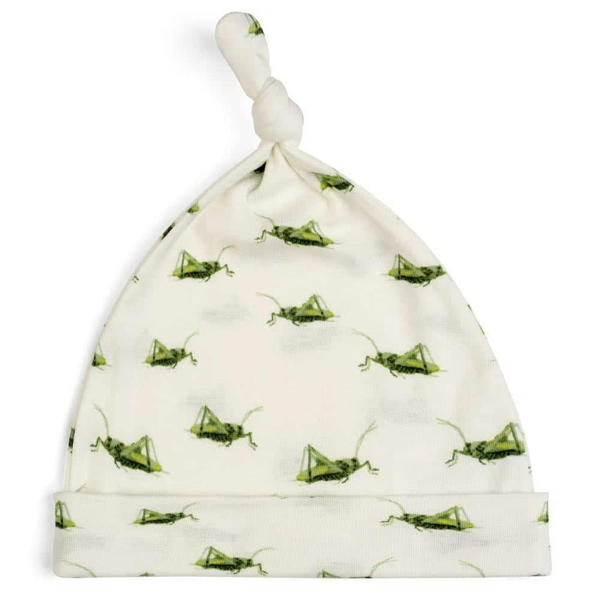 Grasshopper Organic Cotton Knotted Beanie Hat