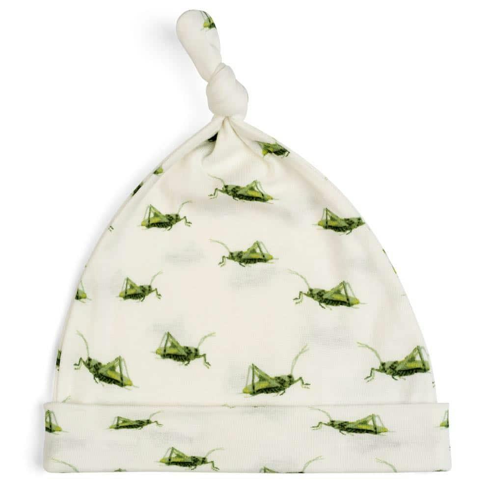 Grasshopper Organic Cotton Knotted Beanie Hat