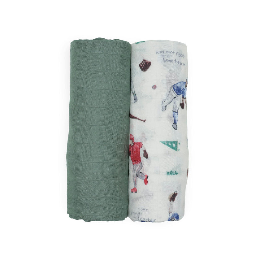 Deluxe Muslin Swaddle Blanket 2 Pack - Home Run 2