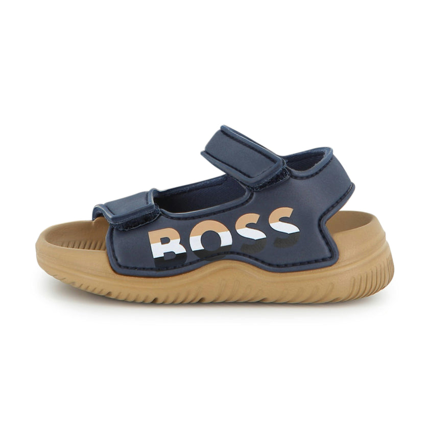 Navy BOSS Velcro Sandals