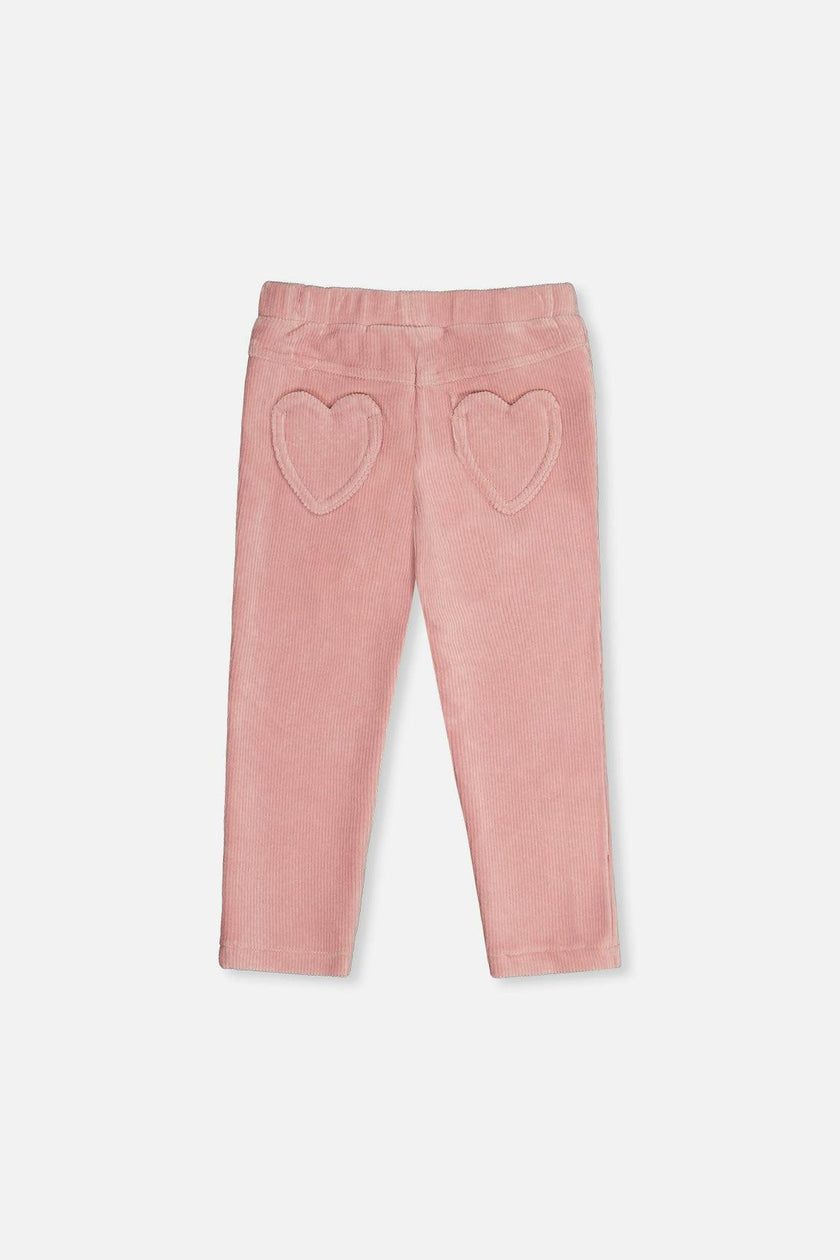 Stretch Velour Treggings Pale Dusty Pink