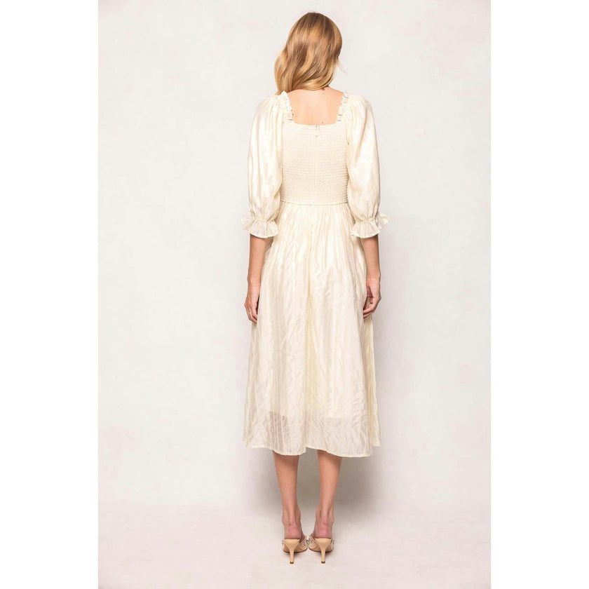 Tindra Dress in Cream Sequin