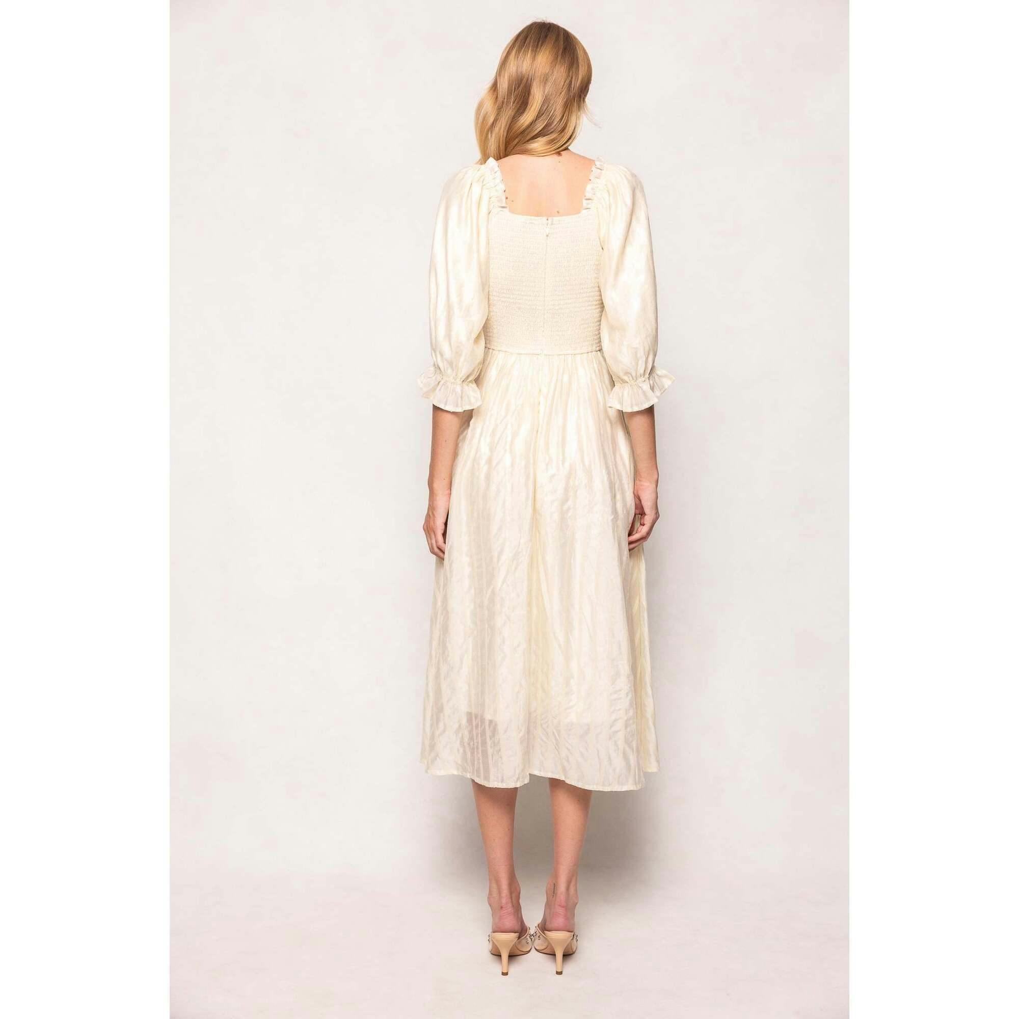 Tindra Dress in Cream Sequin