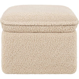 Cali Storage Shearling Ottoman