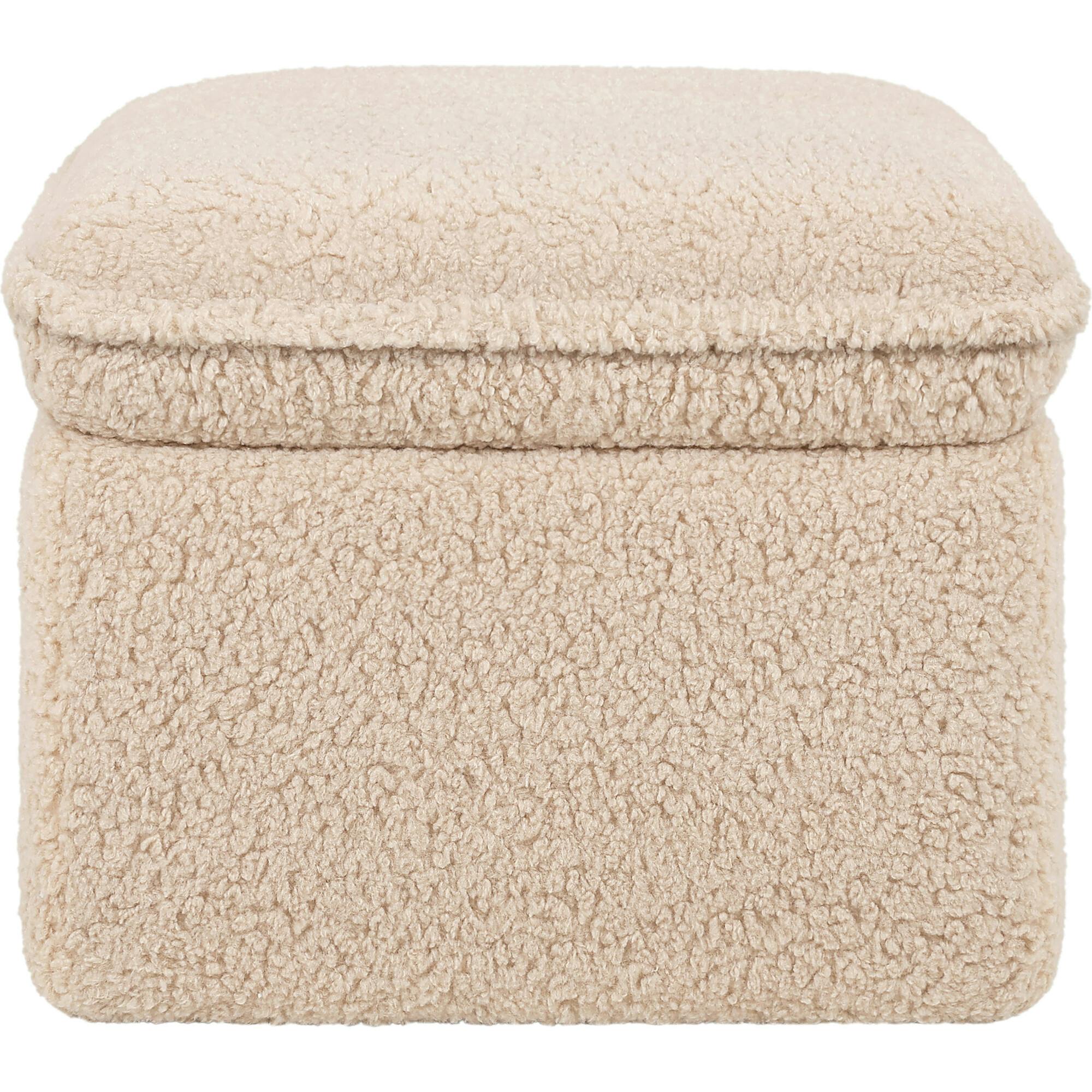 Cali Storage Shearling Ottoman