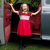 Classic Short Puff Sleeve Smocked Dress