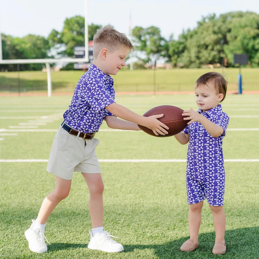 Griffin Boys' Pima Cotton Polo Golf Shirt - Pep Rally Purple