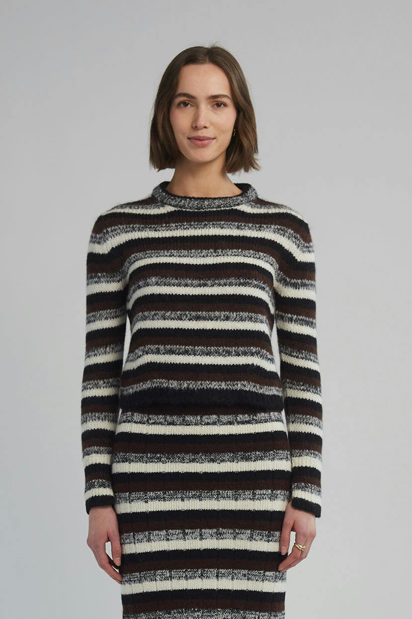 AVA MULTI STRIPE SWEATER