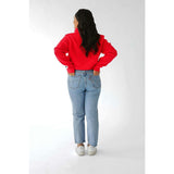 Womens Retro Ski Cropped Turtleneck