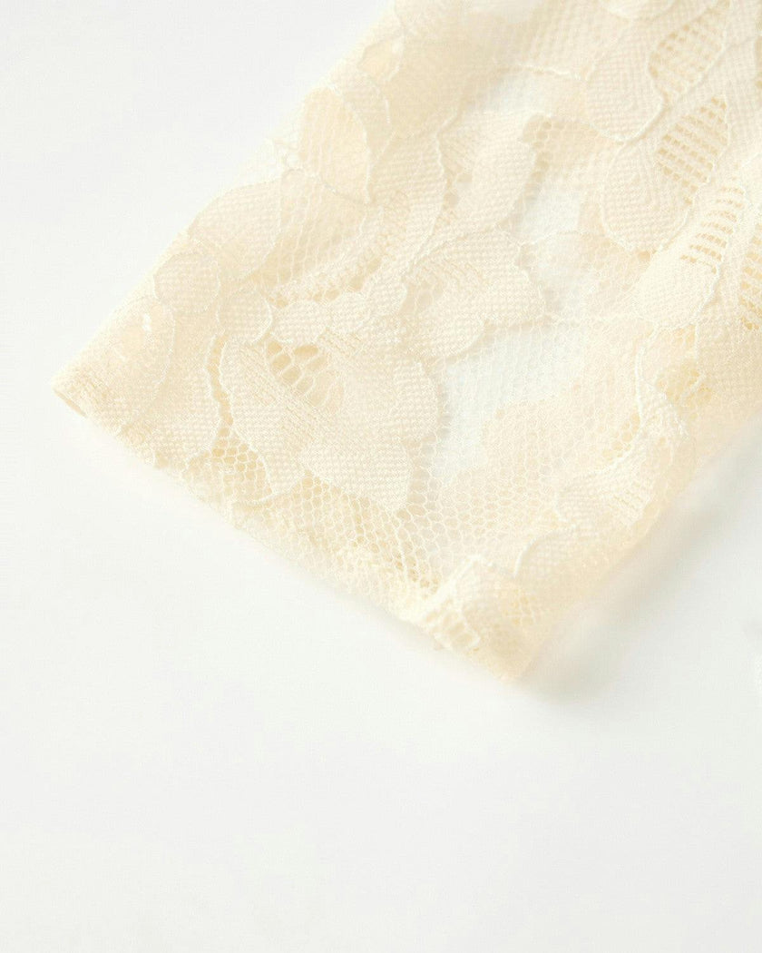 Peggy Lace Midi Dress, Crème
