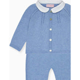 Blue Sanson Cotton Baby Knitted Set
