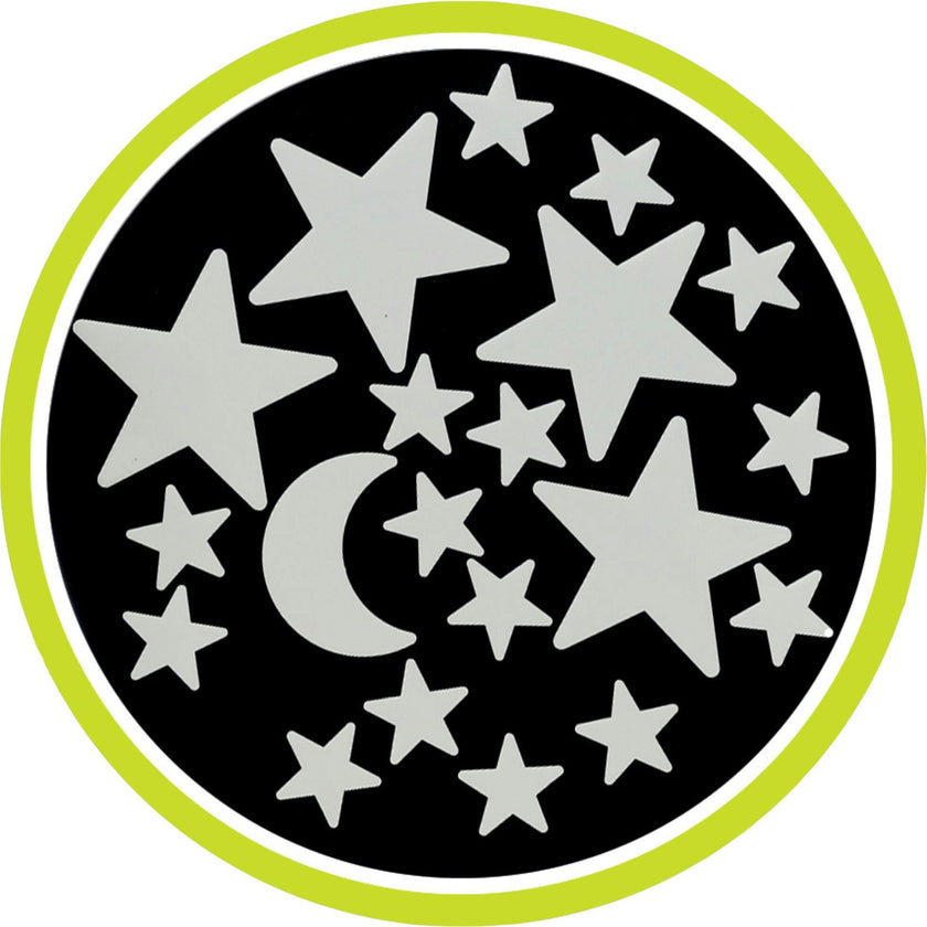 The Original Glowstars: Cosmic Glow Moon & Stars Self-Adhesive Pads for Décor