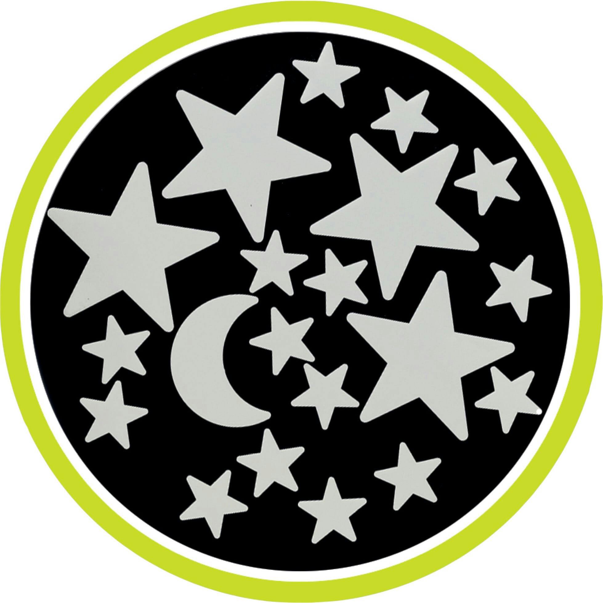 The Original Glowstars: Cosmic Glow Moon & Stars Self-Adhesive Pads for Décor