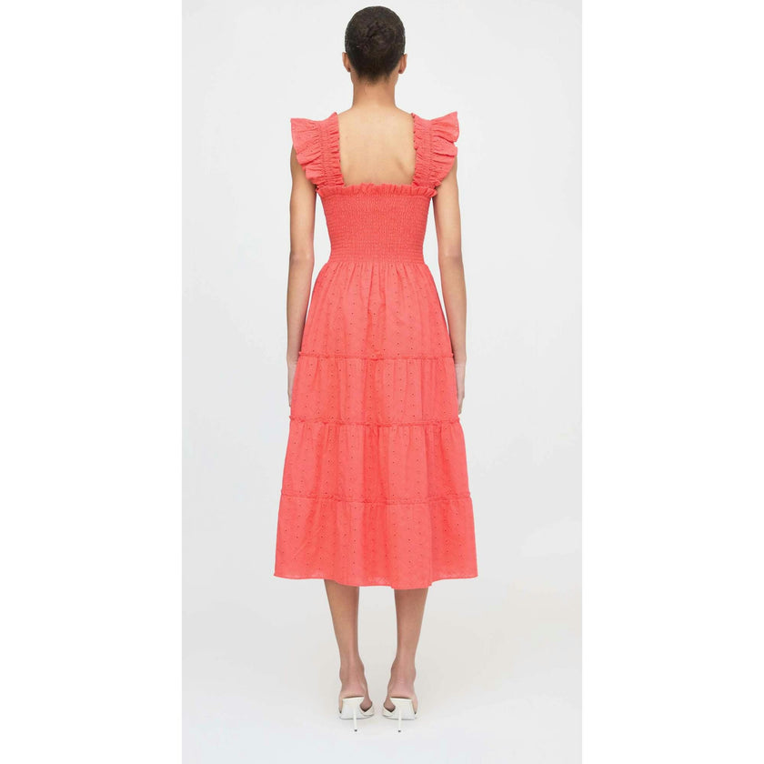 The Ellie Nap Dress - Coral Daisy Broderie