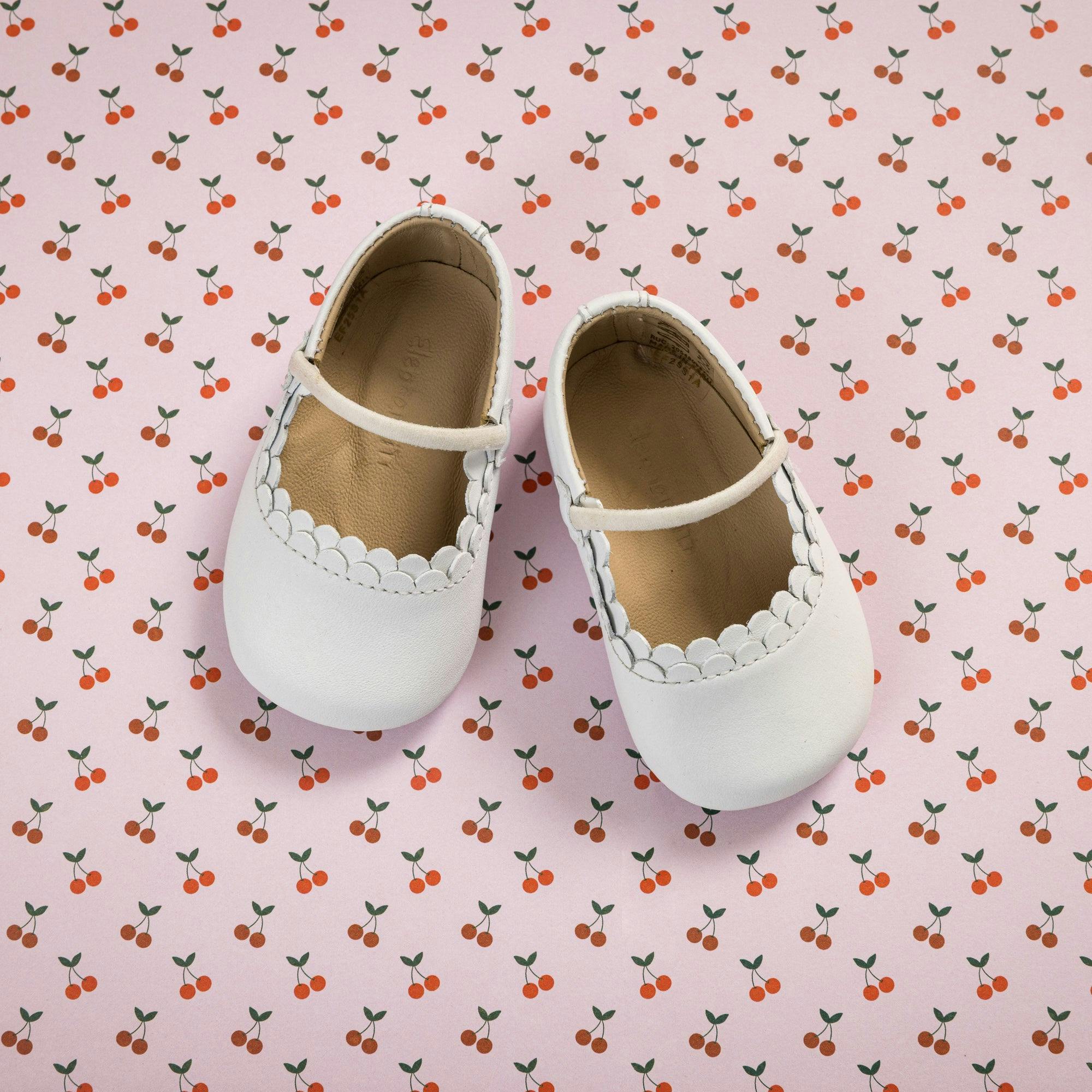 Ava Baby Ballet Flat | White Leather