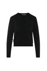 Cropped Bow Cardigan