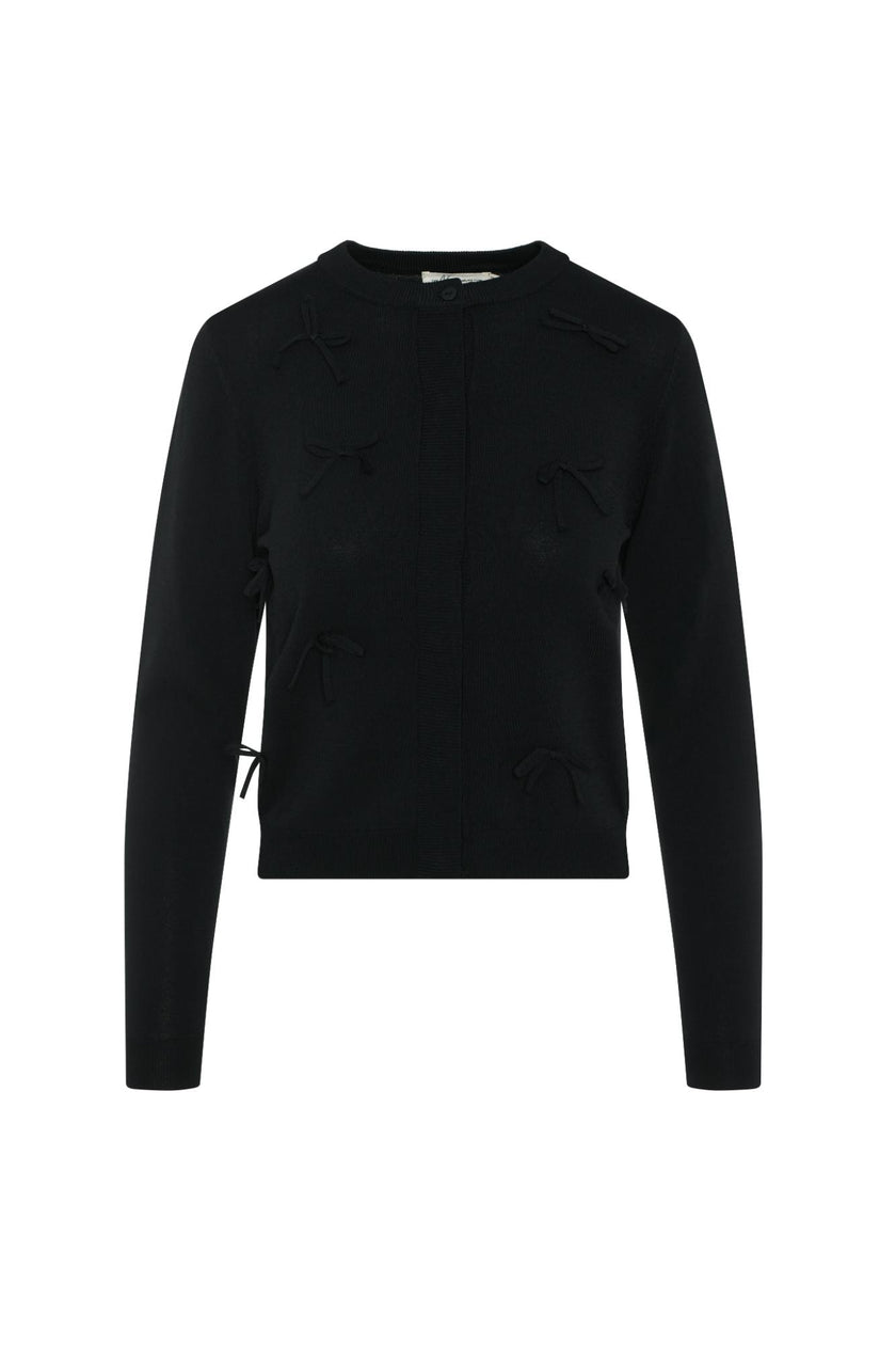 Cropped Bow Cardigan