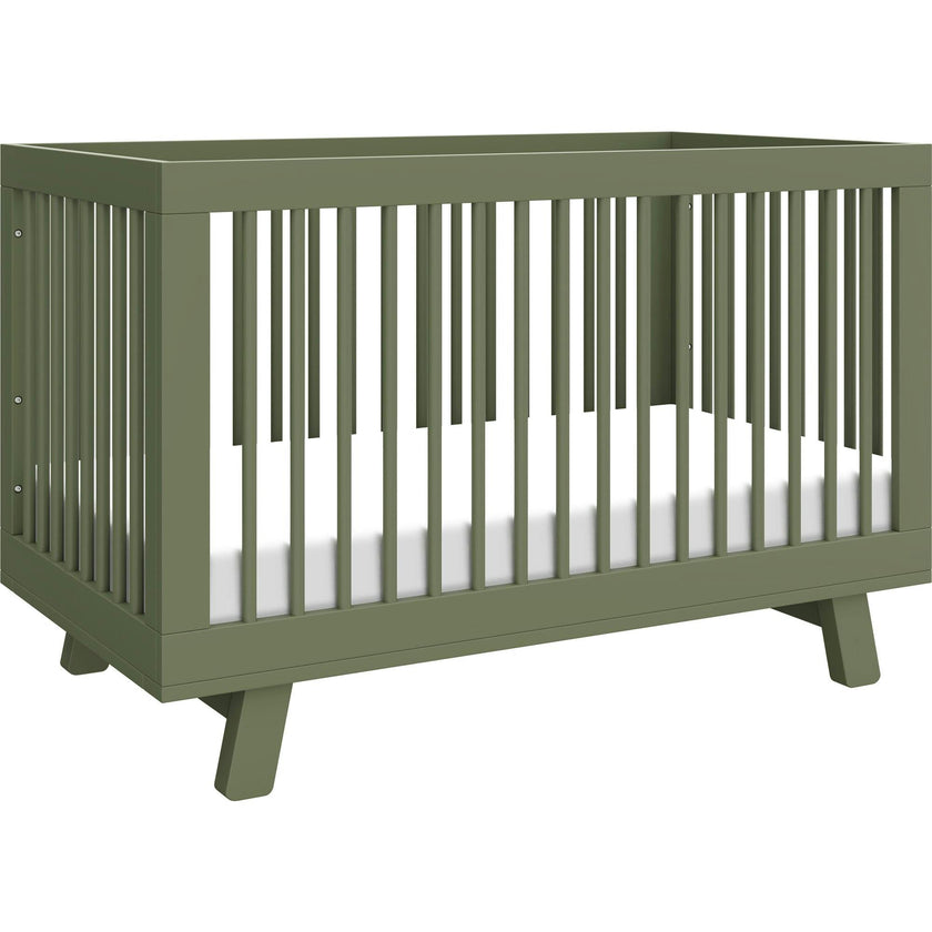 Hudson 3-In-1 Convertible Crib With Toddler Bed Conversion Kit in Olive