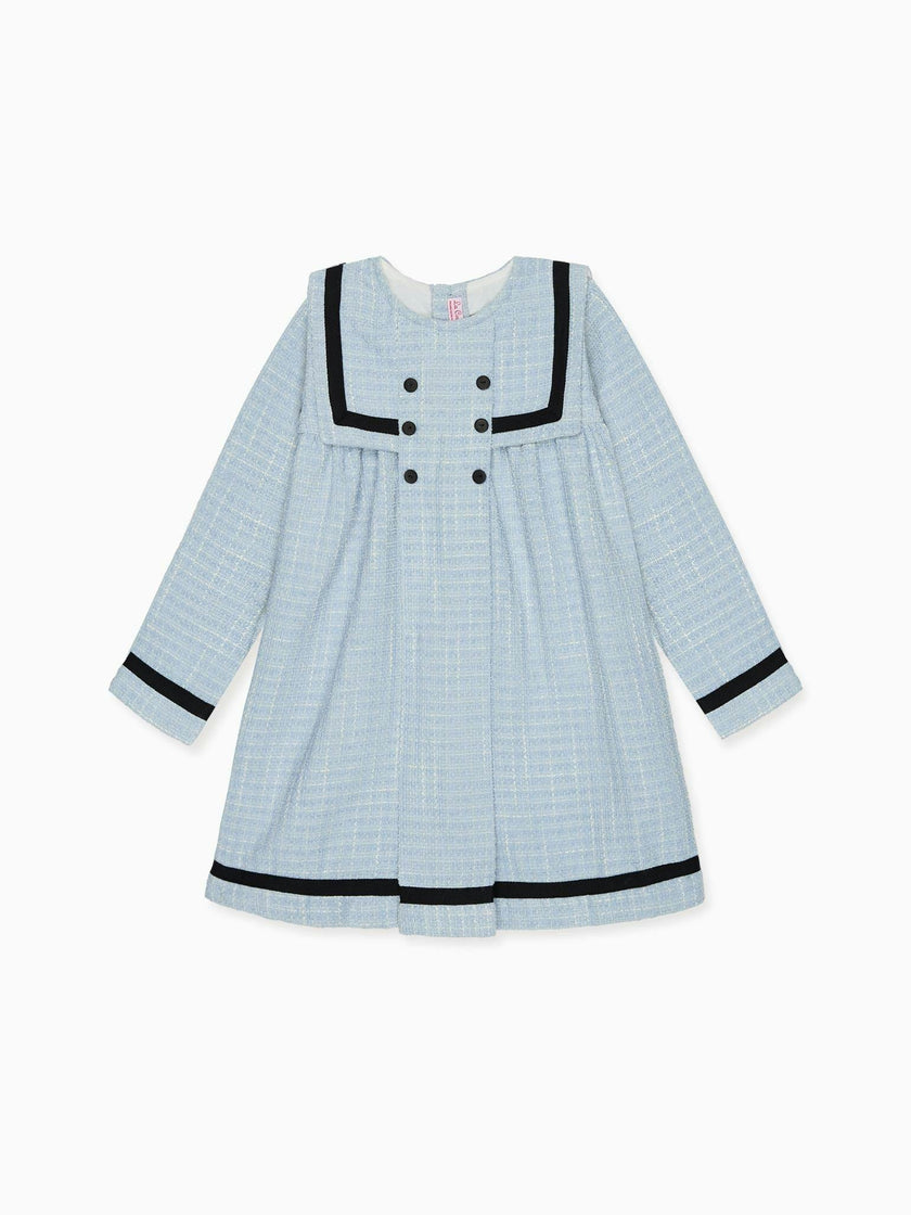 Dusty Blue Lucinda Girl Empire Dress