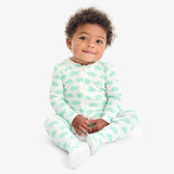 Baby organic animal friends zip footie