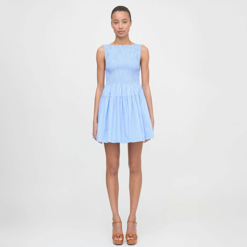 The Cosima Mini Nap Dress - Blue Stripe