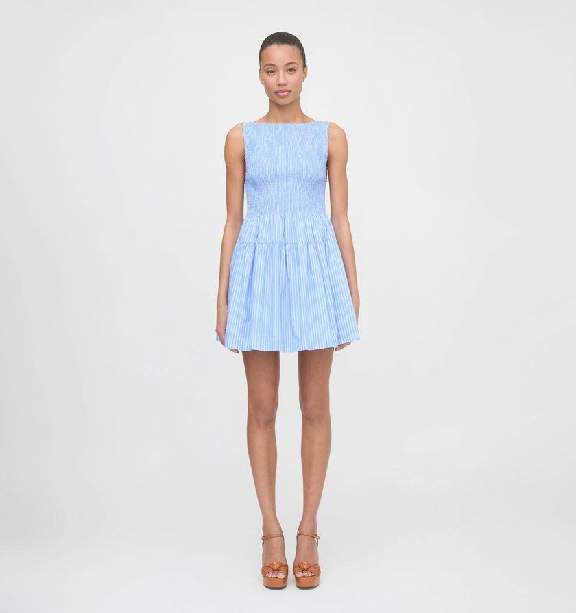The Cosima Mini Nap Dress - Blue Stripe