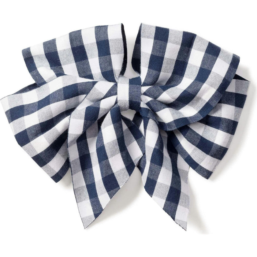 Girl's Twill Hair Bows in Pink Gingham