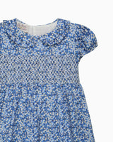Smocked Dress in Blue Mitsi Valeria
