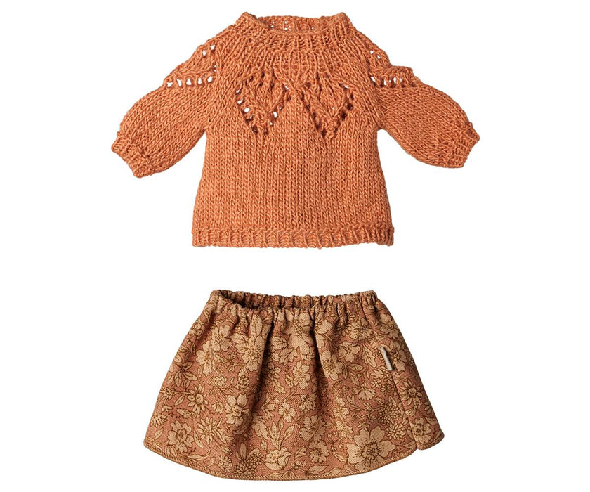 Skirt and knitted sweater - Medium mouse